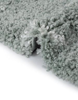 Light Green 2' 7 x 6' 1 Rabat Shag Runner Area Rug Thick Soft Touch Fluffy & Plush Shaggy Pile