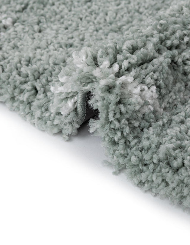 Light Green 2' 7 x 6' 1 Rabat Shag Runner Area Rug Thick Soft Touch Fluffy & Plush Shaggy Pile