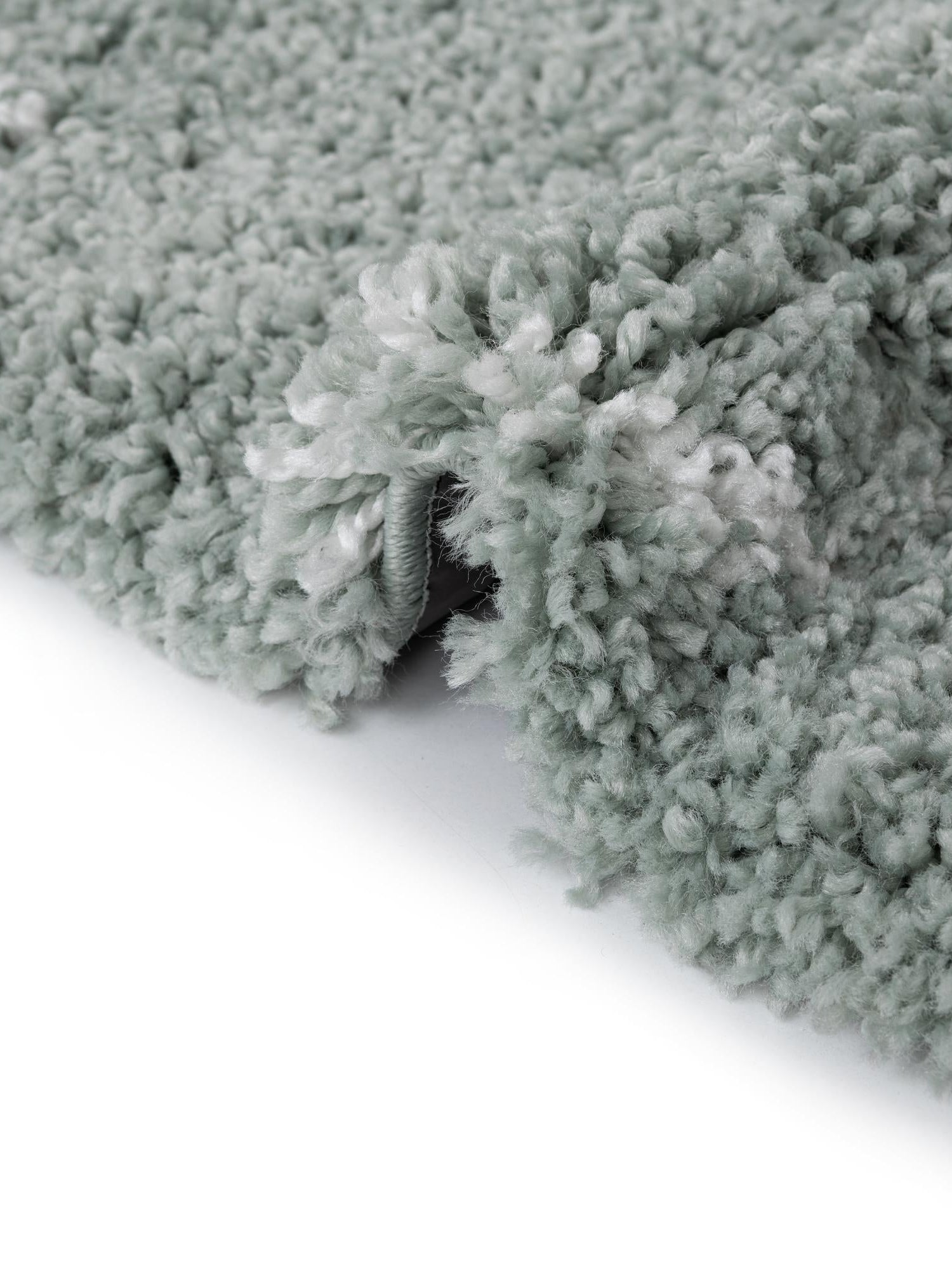 Light Green 2' 7 x 10' Rabat Shag Runner Area Rug Thick Soft Touch Fluffy & Plush Shaggy Pile Durable Geometric Carpet for Luxury Interior Design for Sale at Rug Engine