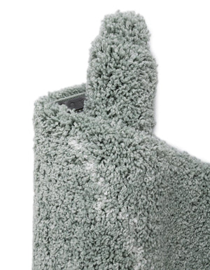 Light Green 2' 7 x 6' 1 Rabat Shag Runner Area Rug Thick Soft Touch Fluffy & Plush Shaggy Pile