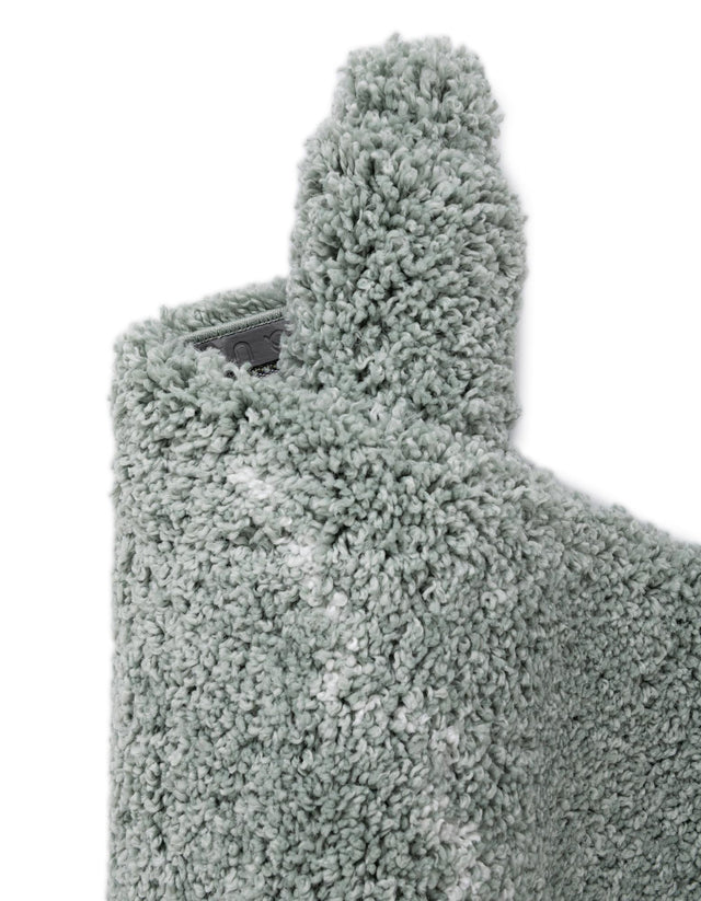 Light Green 2' 7 x 6' 1 Rabat Shag Runner Area Rug Thick Soft Touch Fluffy & Plush Shaggy Pile