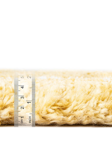 Yellow 8' x 10' Rabat Shag Rectangle Area Rug Thick Soft Touch Fluffy & Plush Shaggy Pile Durable Geometric Carpet for Luxury Interior Design for Sale at Rug Engine