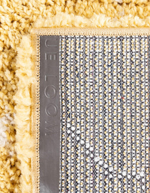 Yellow 5' 1 x 8' Rabat Shag Rectangle Area Rug Thick Soft Touch Fluffy & Plush Shaggy Pile