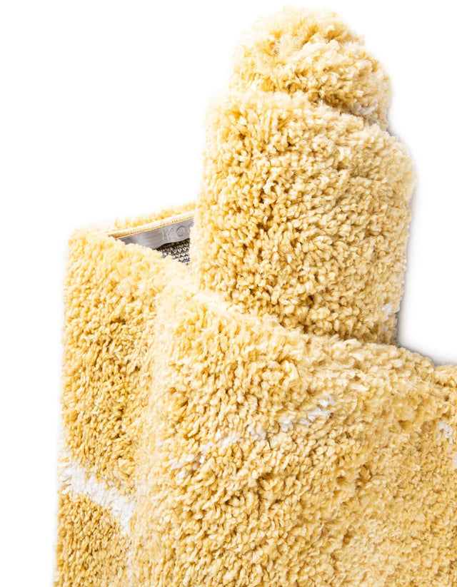Yellow 5' 1 x 5' 1 Rabat Shag Round Area Rug Thick Soft Touch Fluffy & Plush Shaggy Pile