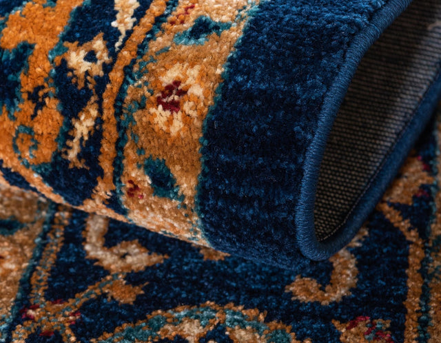 Navy Blue 4' 5 x 4' 5 Dorchester Square Area Rug 100% Polypropylene With Cotton Foundation Carpet for Living, Dining, Office, Bedrooms for Sale at Rug Engine