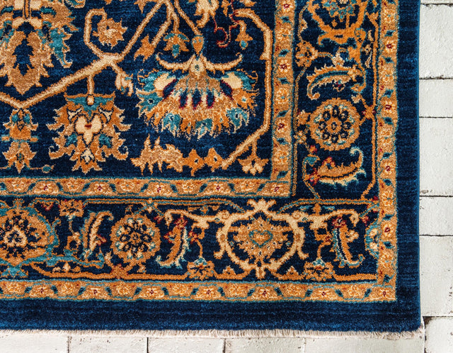 Navy Blue 4' 5 x 4' 5 Dorchester Square Area Rug 100% Polypropylene With Cotton Foundation Carpet for Living, Dining, Office, Bedrooms for Sale at Rug Engine
