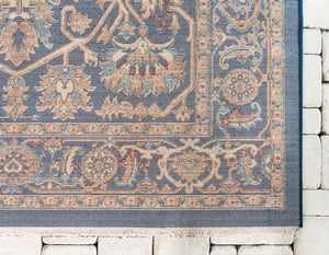 Navy Blue 4' 5 x 4' 5 Dorchester Square Area Rug 100% Polypropylene With Cotton Foundation Carpet for Living, Dining, Office, Bedrooms for Sale at Rug Engine