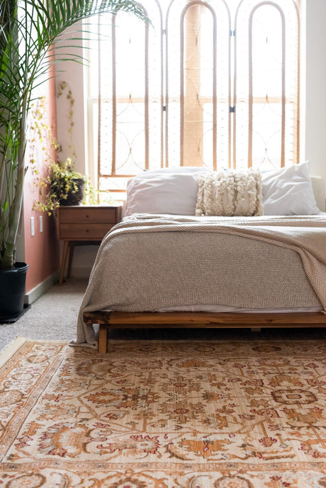 Cream 4' 1 x 6' 1 Dorchester Rectangle Area Rug 100% Polypropylene With Cotton Foundation Carpet for Living, Dining, Office, Bedrooms for Sale at Rug Engine