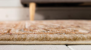 Cream 4' 1 x 6' 1 Dorchester Rectangle Area Rug 100% Polypropylene With Cotton Foundation Carpet for Living, Dining, Office, Bedrooms for Sale at Rug Engine