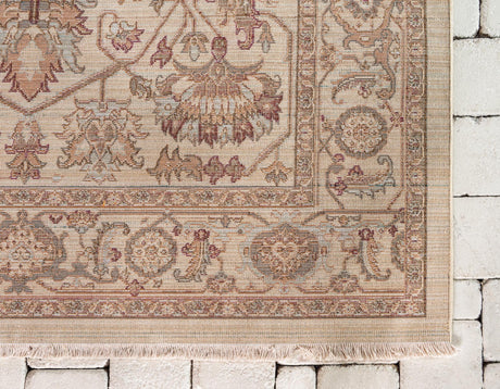 Cream 4' 1 x 6' 1 Dorchester Rectangle Area Rug 100% Polypropylene With Cotton Foundation Carpet for Living, Dining, Office, Bedrooms for Sale at Rug Engine