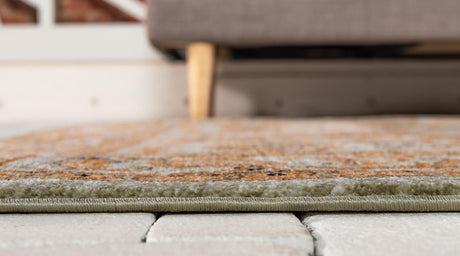 Light Green 4' 1 x 6' 1 Dorchester Rectangle Area Rug 100% Polypropylene With Cotton Foundation Carpet for Living, Dining, Office, Bedrooms for Sale at Rug Engine