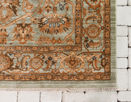 Light Green 4' 1 x 6' 1 Dorchester Rectangle Area Rug 100% Polypropylene With Cotton Foundation Carpet for Living, Dining, Office, Bedrooms for Sale at Rug Engine