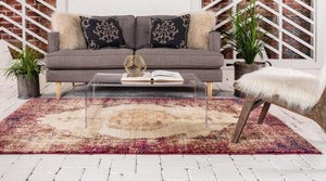 Red 4' 1 x 6' 1 Dorchester Rectangle Area Rug 100% Polypropylene With Cotton Foundation Carpet for Living, Dining, Office, Bedrooms for Sale at Rug Engine