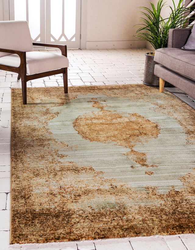 Light Green 4' 1 x 6' 1 Dorchester Rectangle Area Rug 100% Polypropylene With Cotton Foundation Carpet for Living, Dining, Office, Bedrooms for Sale at Rug Engine