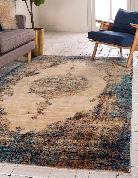 Beige 4' 1 x 6' 1 Dorchester Rectangle Area Rug 100% Polypropylene With Cotton Foundation Carpet for Living, Dining, Office, Bedrooms for Sale at Rug Engine