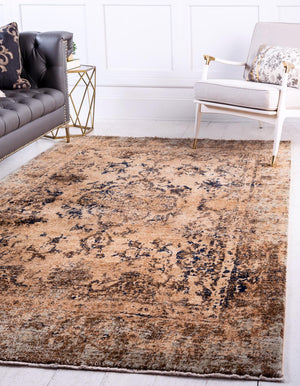 Tan 5' 1 x 8' Dorchester Rectangle Area Rug 100% Polypropylene With Cotton Foundation Carpet for Living, Dining, Office, Bedrooms for Sale at Rug Engine
