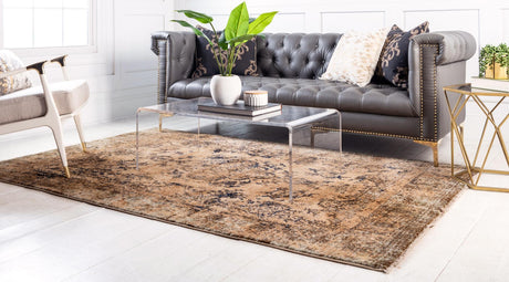 Tan 4' 1 x 6' 1 Dorchester Rectangle Area Rug 100% Polypropylene With Cotton Foundation Carpet for Living, Dining, Office, Bedrooms for Sale at Rug Engine