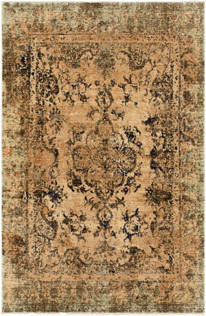 Tan 5' 1 x 8' Dorchester Rectangle Area Rug 100% Polypropylene With Cotton Foundation Carpet for Living, Dining, Office, Bedrooms for Sale at Rug Engine