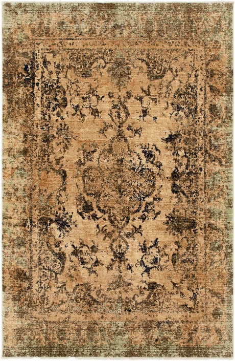 Tan 5' 1 x 8' Dorchester Rectangle Area Rug 100% Polypropylene With Cotton Foundation Carpet for Living, Dining, Office, Bedrooms for Sale at Rug Engine