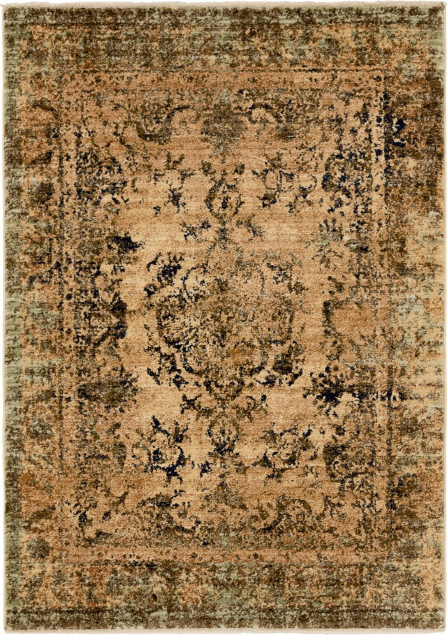 Tan 4' 1 x 6' 1 Dorchester Rectangle Area Rug 100% Polypropylene With Cotton Foundation Carpet for Living, Dining, Office, Bedrooms for Sale at Rug Engine