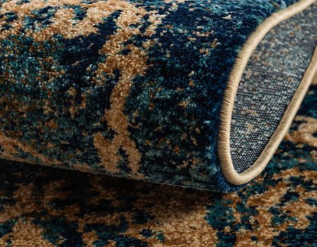 Blue 4' 5 x 4' 5 Dorchester Square Area Rug 100% Polypropylene With Cotton Foundation Carpet for Living, Dining, Office, Bedrooms for Sale at Rug Engine