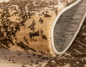 Brown 8' x 8' Dorchester Round Area Rug 100% Polypropylene With Cotton Foundation Carpet for Living, Dining, Office, Bedrooms for Sale at Rug Engine