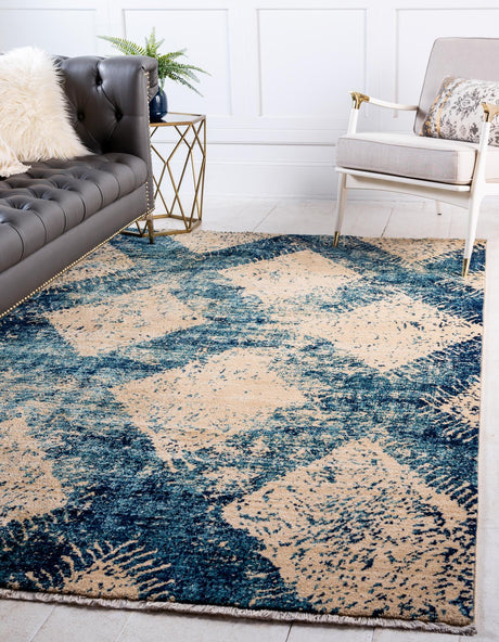 Blue 4' x 6' Dorchester Rectangle Area Rug 100% Polypropylene With Cotton Foundation Carpet for Living, Dining, Office, Bedrooms for Sale at Rug Engine