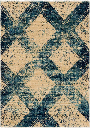 Blue 4' x 6' Dorchester Rectangle Area Rug 100% Polypropylene With Cotton Foundation Carpet for Living, Dining, Office, Bedrooms for Sale at Rug Engine