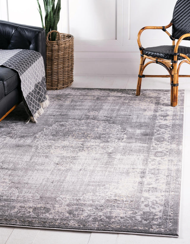 Gray 1' 4 x 1' 4 Leila Sample Area Rug 85% Polypropylene & 15% Polyester Durable Traditional Carpet for Kitchens, Bedrooms, Living Rooms, Office for Sale at Rug Engine