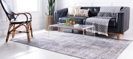 Gray 2' 2 x 3' Leila Rectangle Area Rug 85% Polypropylene & 15% Polyester Durable Traditional Carpet for Kitchens, Bedrooms, Living Rooms, Office for Sale at Rug Engine