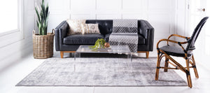 Gray 2' 2 x 3' Leila Rectangle Area Rug 85% Polypropylene & 15% Polyester Durable Traditional Carpet for Kitchens, Bedrooms, Living Rooms, Office for Sale at Rug Engine