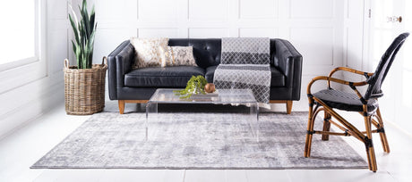 Gray 2' 2 x 3' Leila Rectangle Area Rug 85% Polypropylene & 15% Polyester Durable Traditional Carpet for Kitchens, Bedrooms, Living Rooms, Office for Sale at Rug Engine