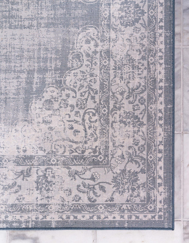 Dark Blue 5' 3 x 8' Leila Rectangle Area Rug 85% Polypropylene & 15% Polyester Durable Traditional Carpet for Kitchens, Bedrooms, Living Rooms, Office for Sale at Rug Engine
