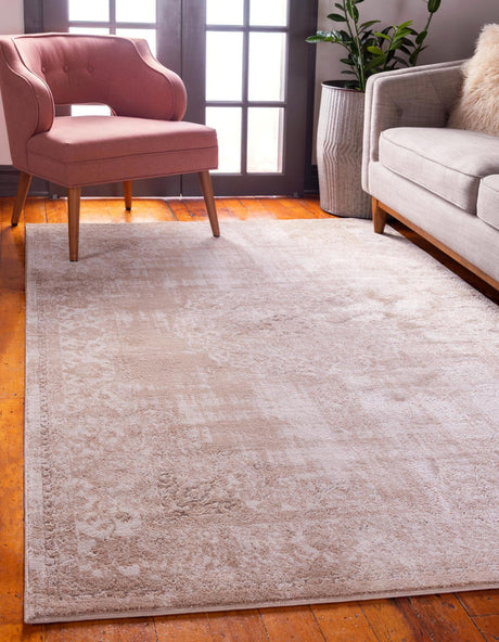 Beige 2' 2 x 3' 1 Leila Rectangle Area Rug 85% Polypropylene & 15% Polyester Durable Traditional Carpet for Kitchens, Bedrooms, Living Rooms, Office for Sale at Rug Engine
