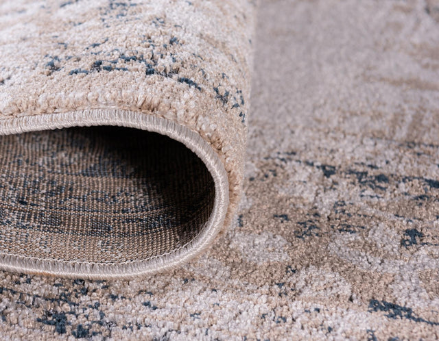Beige and Blue 3' 3 x 5' 3 Leila Rectangle Area Rug 85% Polypropylene & 15% Polyester Durable Traditional Carpet for Kitchens, Bedrooms, Living Rooms, Office for Sale at Rug Engine