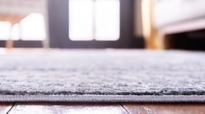 Gray 5' 3 x 8' Leila Rectangle Area Rug 85% Polypropylene & 15% Polyester Durable Traditional Carpet for Kitchens, Bedrooms, Living Rooms, Office for Sale at Rug Engine