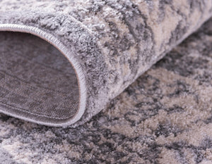 Gray 5' 3 x 8' Leila Rectangle Area Rug 85% Polypropylene & 15% Polyester Durable Traditional Carpet for Kitchens, Bedrooms, Living Rooms, Office for Sale at Rug Engine