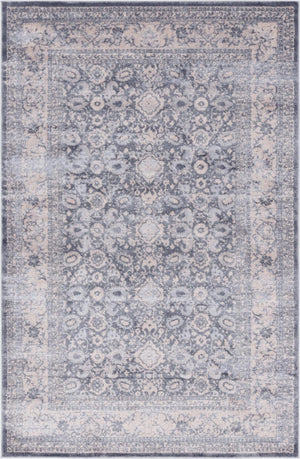 Gray 5' 3 x 8' Leila Rectangle Area Rug 85% Polypropylene & 15% Polyester Durable Traditional Carpet for Kitchens, Bedrooms, Living Rooms, Office for Sale at Rug Engine