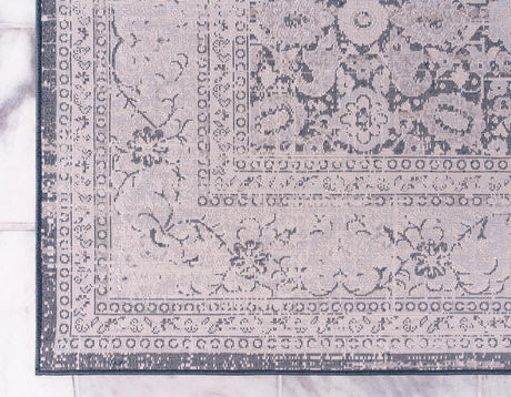 Dark Blue 7' 10 x 7' 10 Leila Square Area Rug 85% Polypropylene & 15% Polyester Durable Traditional Carpet for Kitchens, Bedrooms, Living Rooms, Office for Sale at Rug Engine