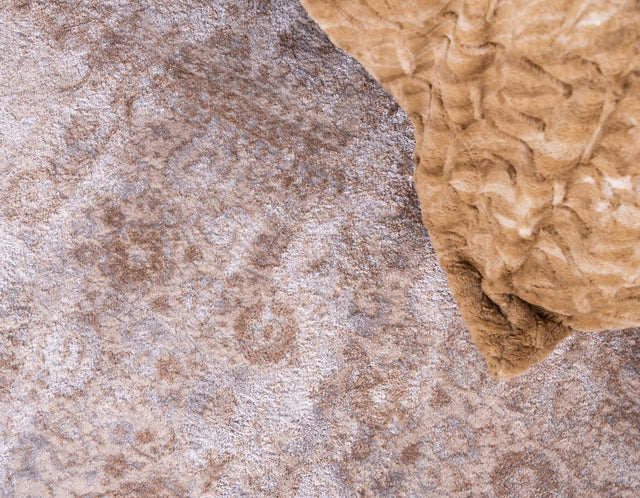 Cream 3' 3 x 5' 3 Leila Rectangle Area Rug 85% Polypropylene & 15% Polyester Durable Traditional Carpet for Kitchens, Bedrooms, Living Rooms, Office for Sale at Rug Engine