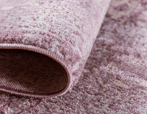 Violet 3' 3 x 3' 3 Leila Round Area Rug 85% Polypropylene & 15% Polyester Durable Traditional Carpet for Kitchens, Bedrooms, Living Rooms, Office for Sale at Rug Engine