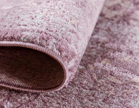 Violet 3' 3 x 3' 3 Leila Round Area Rug 85% Polypropylene & 15% Polyester Durable Traditional Carpet for Kitchens, Bedrooms, Living Rooms, Office for Sale at Rug Engine