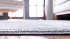 Gray 3' 3 x 3' 3 Leila Round Area Rug 85% Polypropylene & 15% Polyester Durable Traditional Carpet for Kitchens, Bedrooms, Living Rooms, Office for Sale at Rug Engine