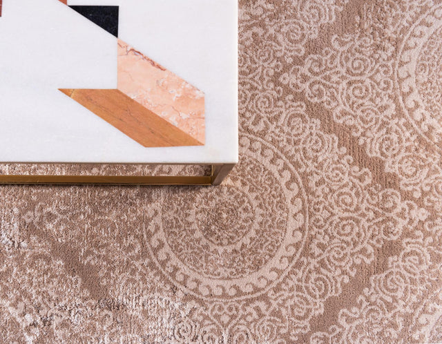 Beige 5' 2 x 8' Leila Rectangle Area Rug 85% Polypropylene & 15% Polyester Durable Traditional Carpet for Kitchens, Bedrooms, Living Rooms, Office for Sale at Rug Engine