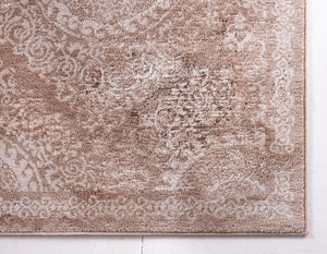 Beige 5' 2 x 8' Leila Rectangle Area Rug 85% Polypropylene & 15% Polyester Durable Traditional Carpet for Kitchens, Bedrooms, Living Rooms, Office for Sale at Rug Engine