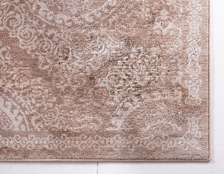 Beige 5' 2 x 8' Leila Rectangle Area Rug 85% Polypropylene & 15% Polyester Durable Traditional Carpet for Kitchens, Bedrooms, Living Rooms, Office for Sale at Rug Engine