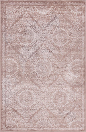 Beige 5' 2 x 8' Leila Rectangle Area Rug 85% Polypropylene & 15% Polyester Durable Traditional Carpet for Kitchens, Bedrooms, Living Rooms, Office for Sale at Rug Engine