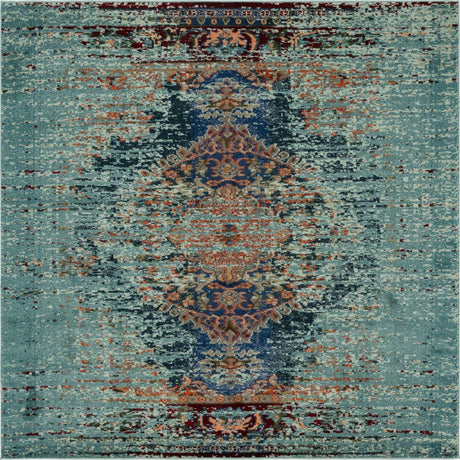 Turquoise 8' x 8' Vita Square Area Rug