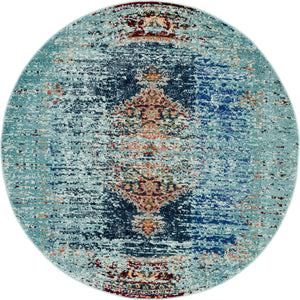 Turquoise 6' 1 x 6' 1 Vita Round Area Rug