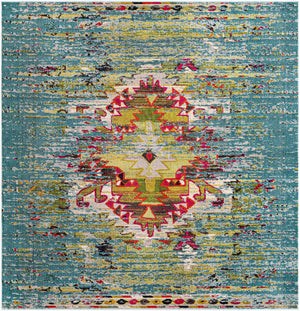Turquoise 8' x 8' Vita Square Area Rug